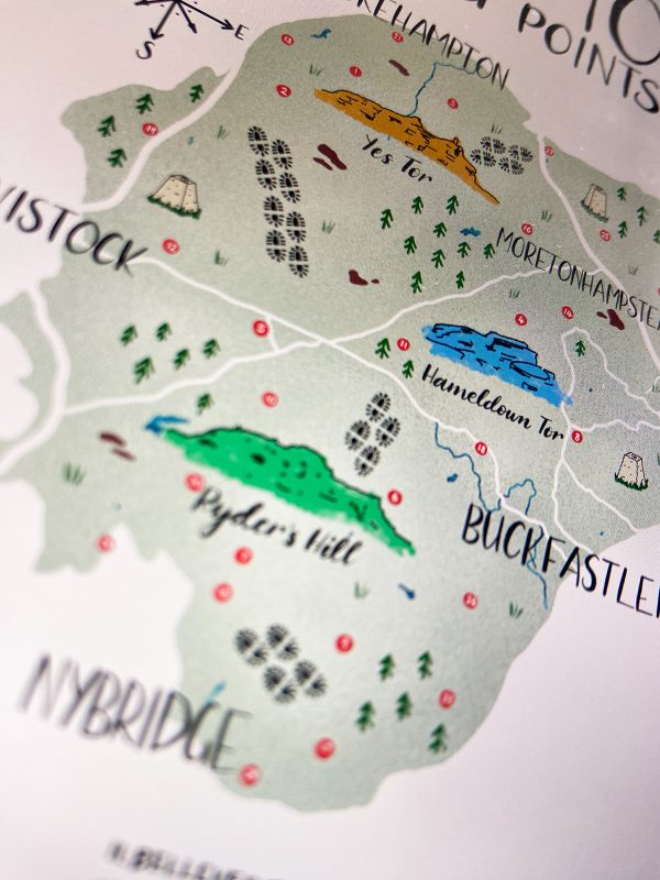 Dartmoor Trig Points Map - Image 2